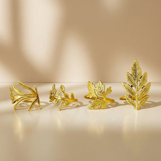 Gold Leaf Napkin Rings